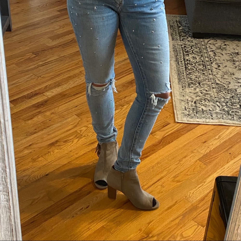 Heeled Fringe Ankle Booties - Picture 4 of 8